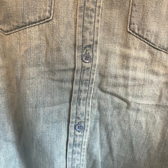 Adriano Goldschmied Chambray Denim Jean Button up Top Sz Small - Picture 4 of 7